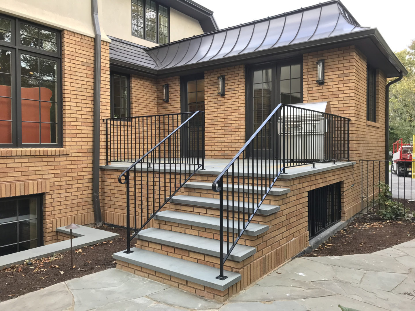 Urban Modern vertical bar wrought iron railings Kennilworth back