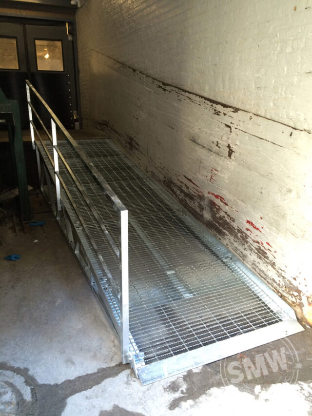 a custom galvanized ramp