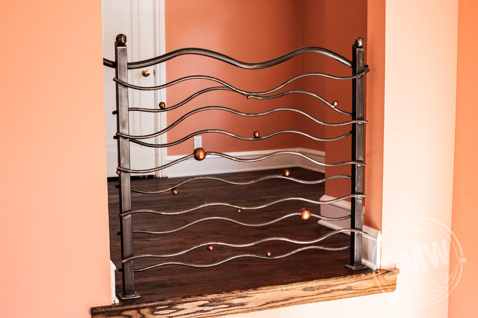 Custom Artistic Residential Railing in Wilmette Signature Metal Works