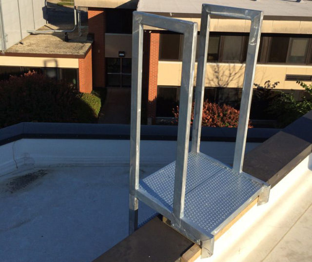 Commercial galvanized custom stairs
