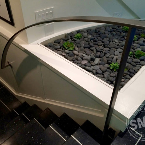 contemporary steel residential handrail