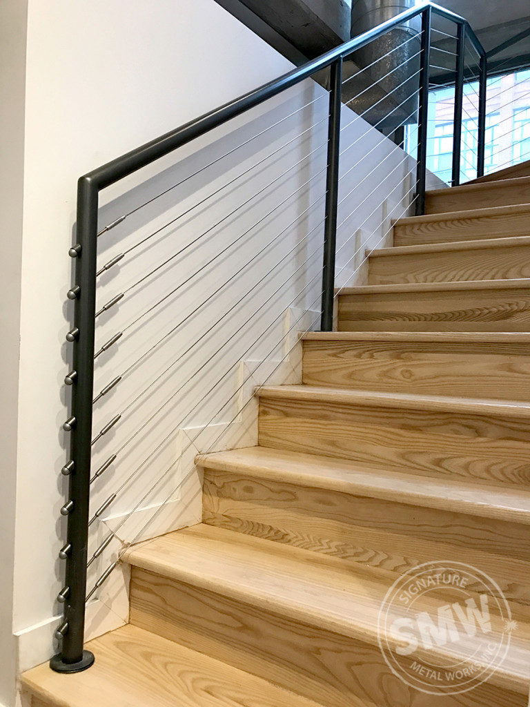 custom commercial graphite steel cable rail