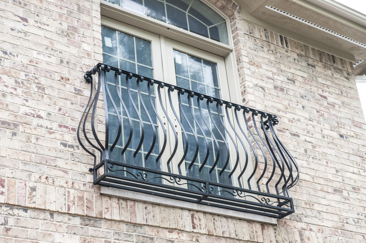 Anthracite French Balcony Railing - Aluminum Safety Grille For Windows & Balconies - Modern Design