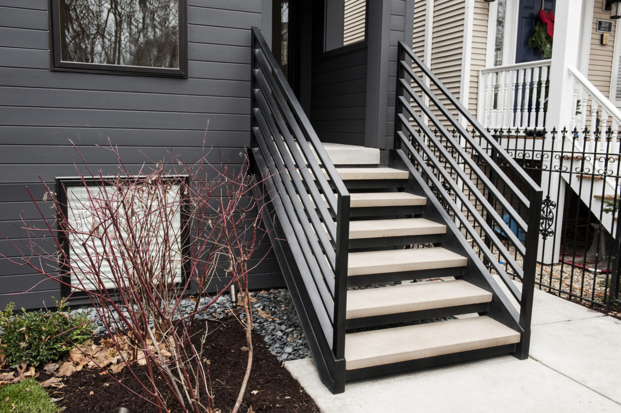 Looking for custom Mid-Century Modern open riser straight stairs ...