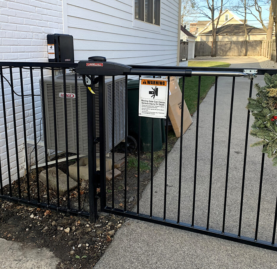 custom residential wrought iron motorized gate motor