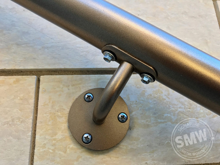custom satin pipe handrail bracket