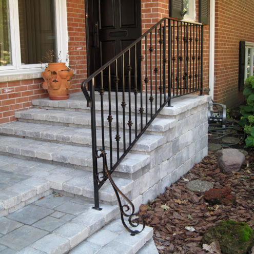 Copper Patina over black Custom wrought iron railings for your home ...