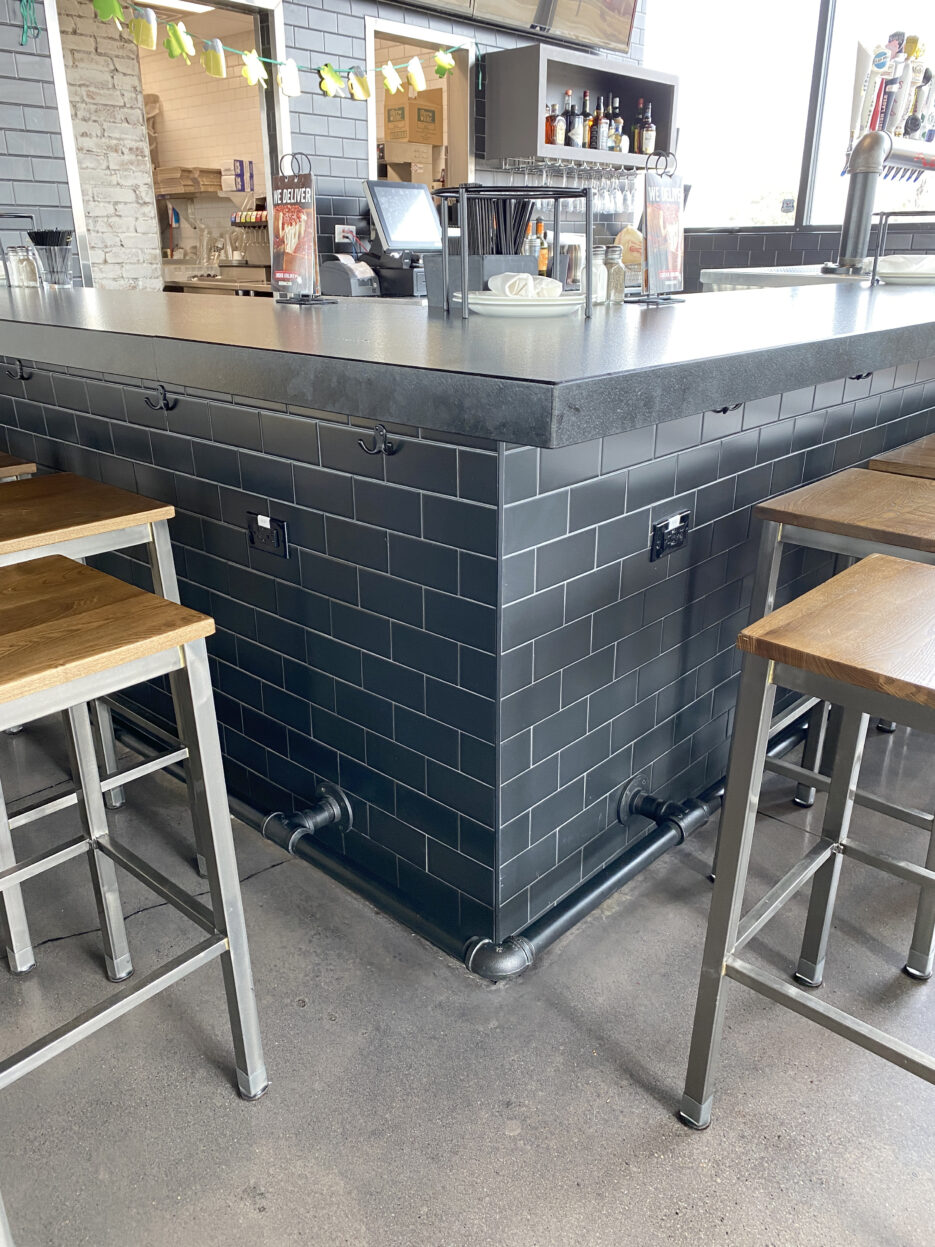 custom wrought iron giordanos counter footrest