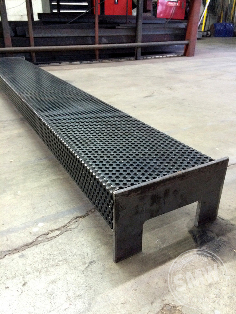 gun metal perforated metal steps