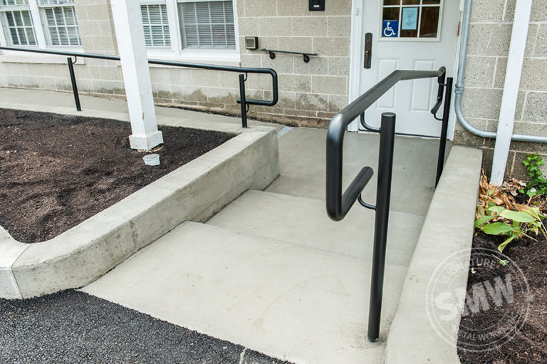 Mundelein church railing entrance