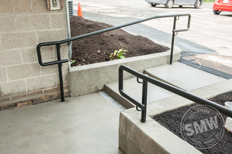 painted black exterior ada rail