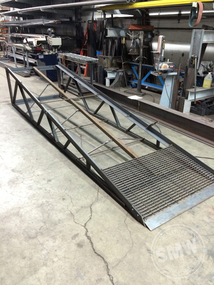 Commercial Galvanized Ramp with Bar Grating in River North Signature
